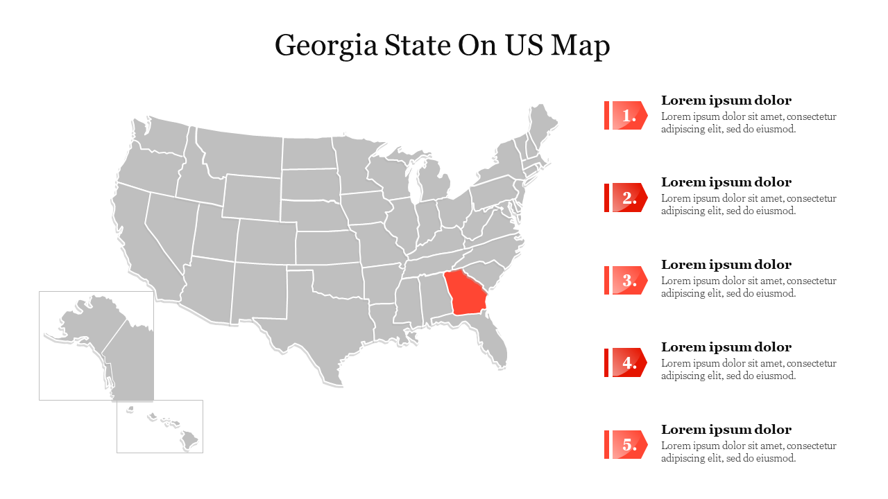 Georgia State On US Map